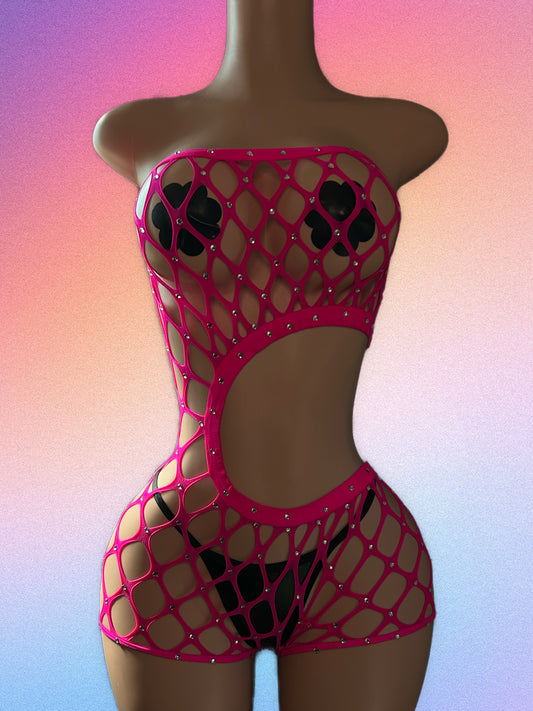 Diamond Romper (Pink, Black, & Red)